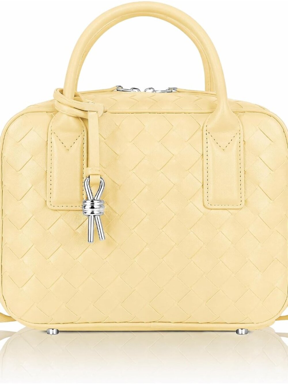 Women's Handmade Woven Top Handle Bag Luxury Crossbody Purse Designer Shoulder H